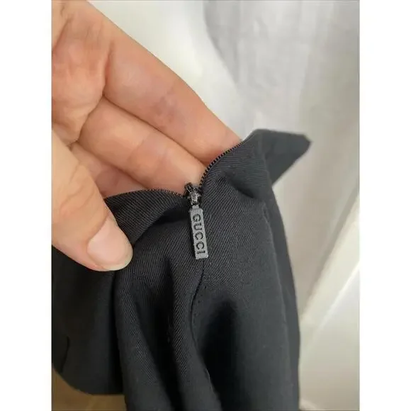 Vintage Gucci 2001 Black Wool Pencil Skirt IT-42 US-6 Italy - Picture 9 of 10